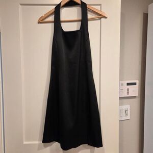 Express Satin Black Mini Dress Halter Style Women's Short Sheath 9/10